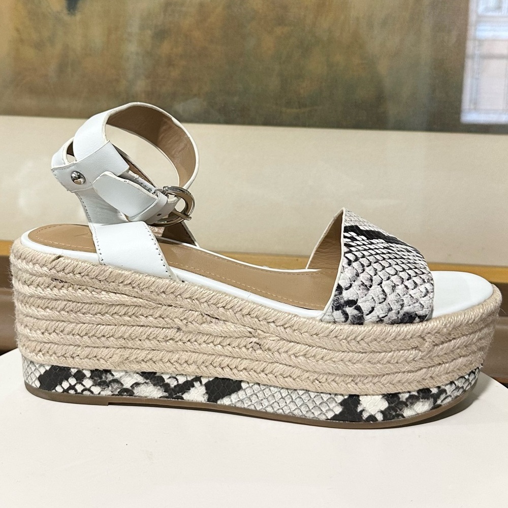 🌸MARC FISHER🌸 Gigli Platform Gray Multi Leather Sandal Size: 7M - Picture 3 of 8